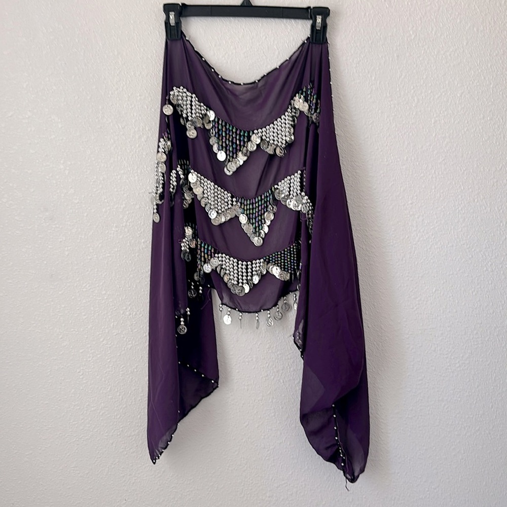 Belly dancing hip scarf!   Beautiful Purple!